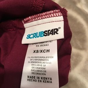 wine/ maroon scrub set